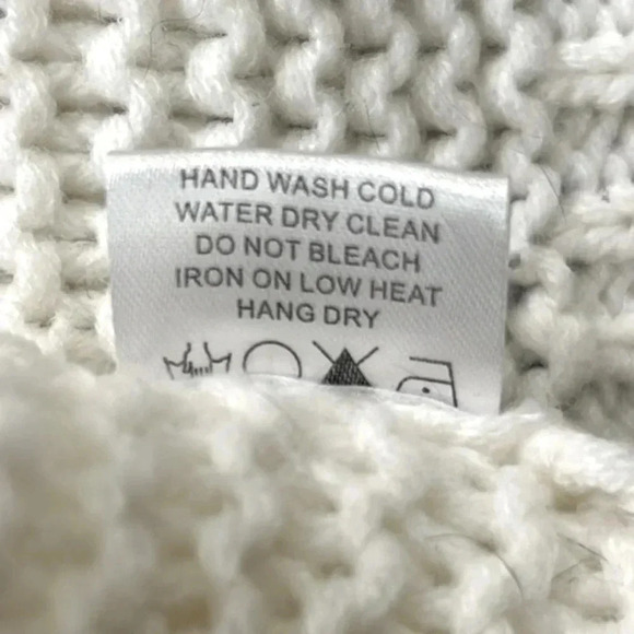 Harper Heritage Chunky Knit Bubble Sleeve Open Front Cardigan Sweater Ivory Lg - Picture 7 of 11